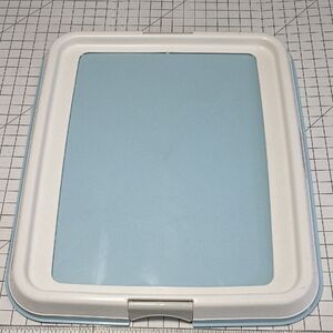 Light Blue and White‎ Tray, Neat'n Dry Floor Protection Tray, Gently Preloved
